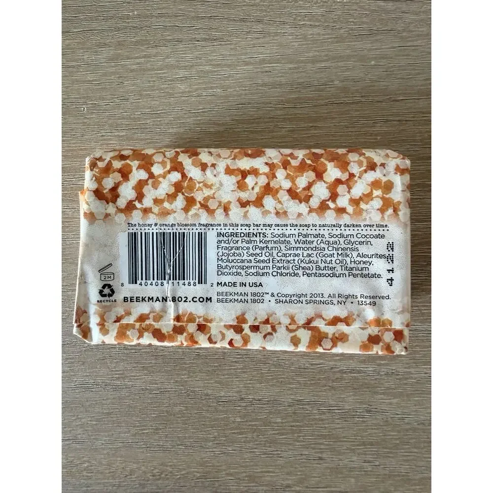 Beekman 1802 Honey Orange Blossom Goat Milk Soap 3 Bar Ribbon Gift Set